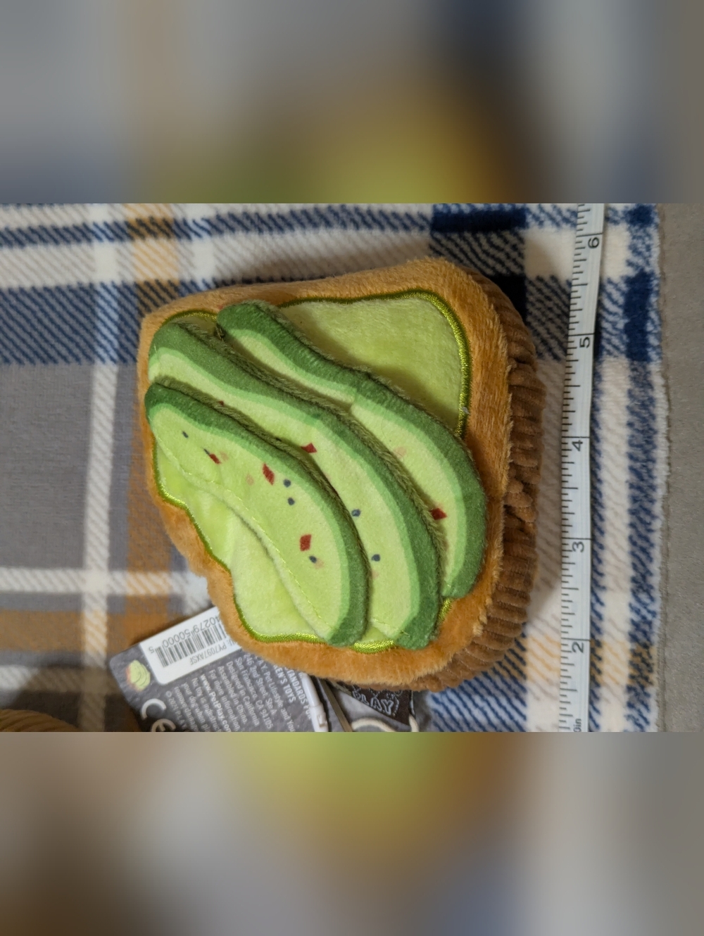 NWT P.L.A.Y. Barking Brunch Avo-doggo Toast Plush Dog Toy